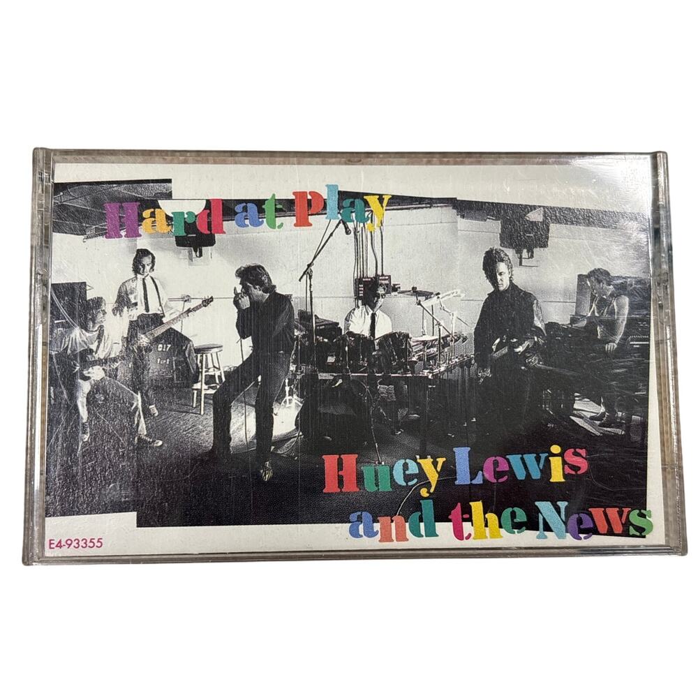 Huey Lewis and the News Hard At Play Cassette 1991 EMI E4-93355
